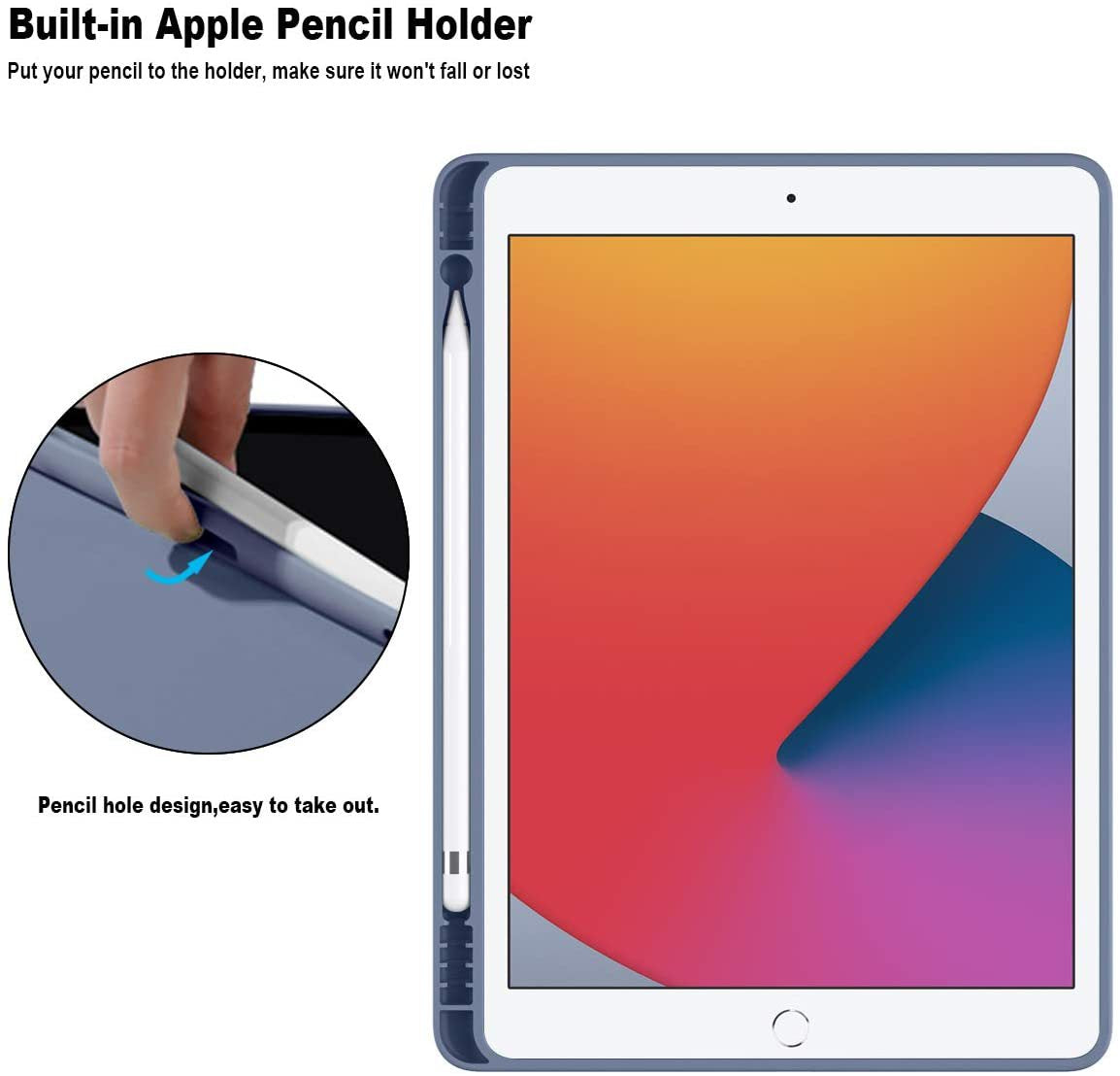 iPad Case with Pencil Holder – Compatible with iPad Air 5 (2022), Pro 11 (2024), 6th–10th Gen, 9.7/10.2/10.5 Inch