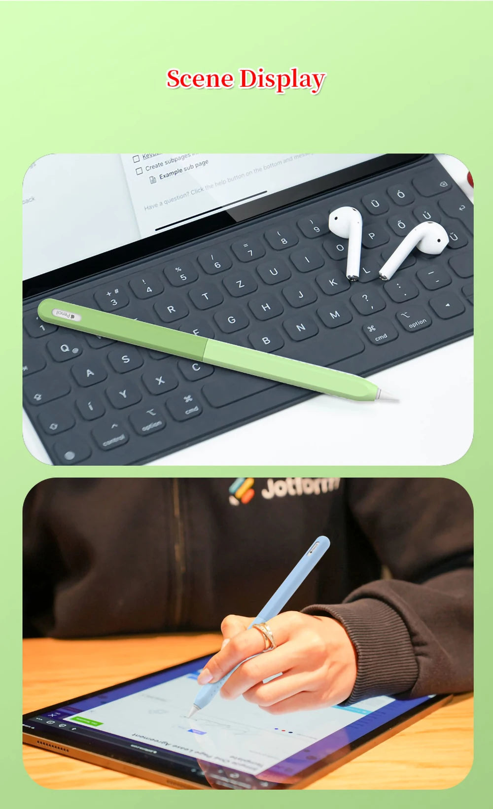 Liquid Silicone Case for Apple Pencil 2.0 Pro Stylus Protective Cover Pencil 2nd Gen Case Pencil2.0 DoesNot Affect Charge
