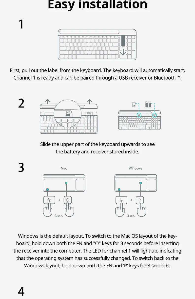 Logitech K580 Wireless Keyboard Portable Thin Light Multi-device Office Keyboard For PC Tablet Laptop Ipad Office Computer