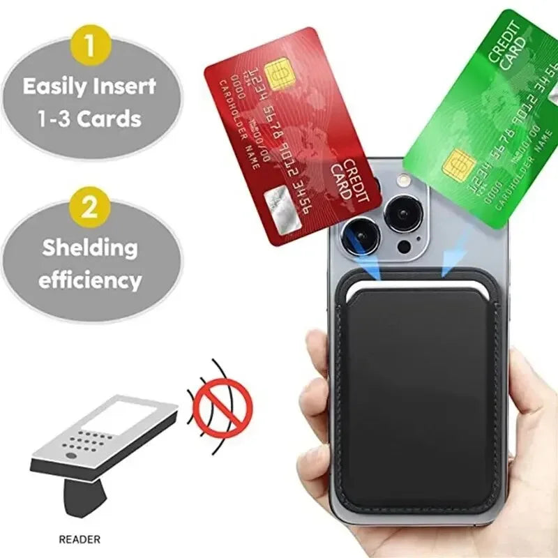 Magnetic Leather Wallet Case for iPhone 15/14/13/12 Pro Max – Card Holder Protective Cover