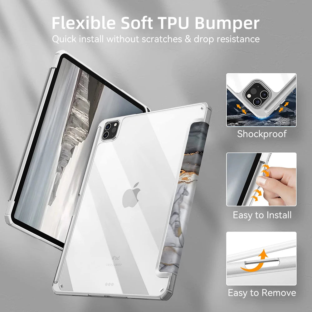 iPad Case – Protective Cover for iPad 10th Gen, Air 11/13 M2, Pro 11/13 M4, Mini 6/7, 7th–9th Gen