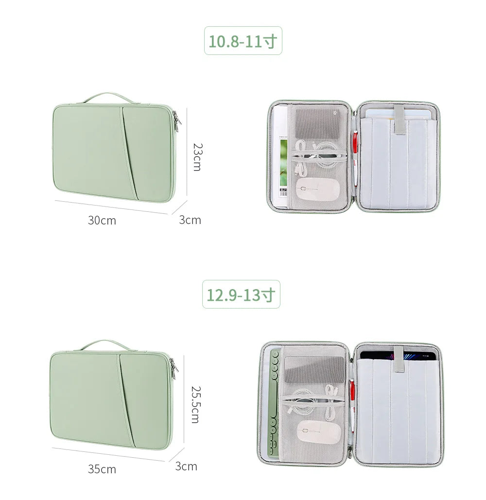 Tablet Sleeve Bag for 10–13 Inch – Protective Case Fits iPad Air 10.9, iPad Pro 11 M2, iPad 10th Gen