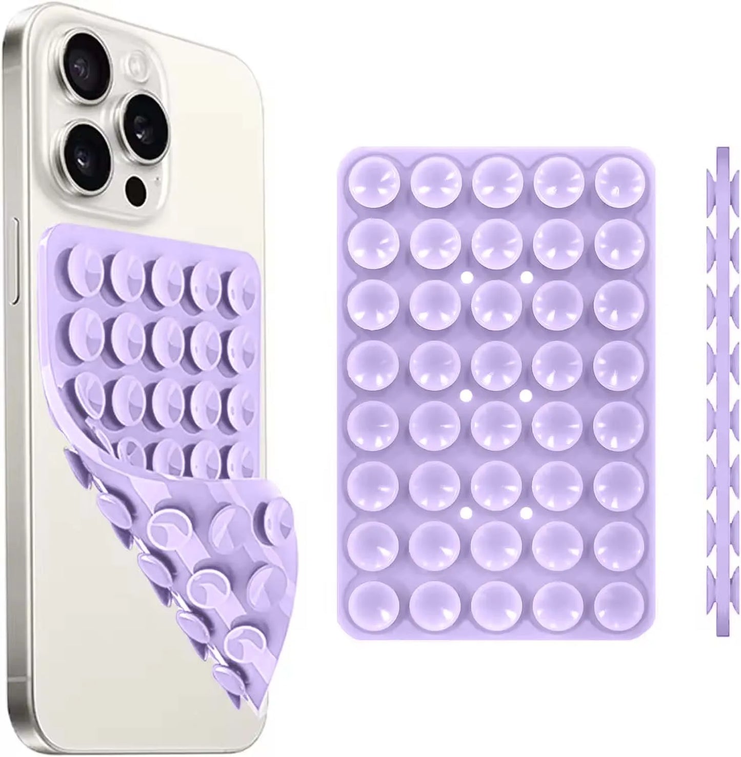 Silicone Suction Cup Phone Case – Double Sided Hands-Free Strong Grip Mount for iPhone & Android