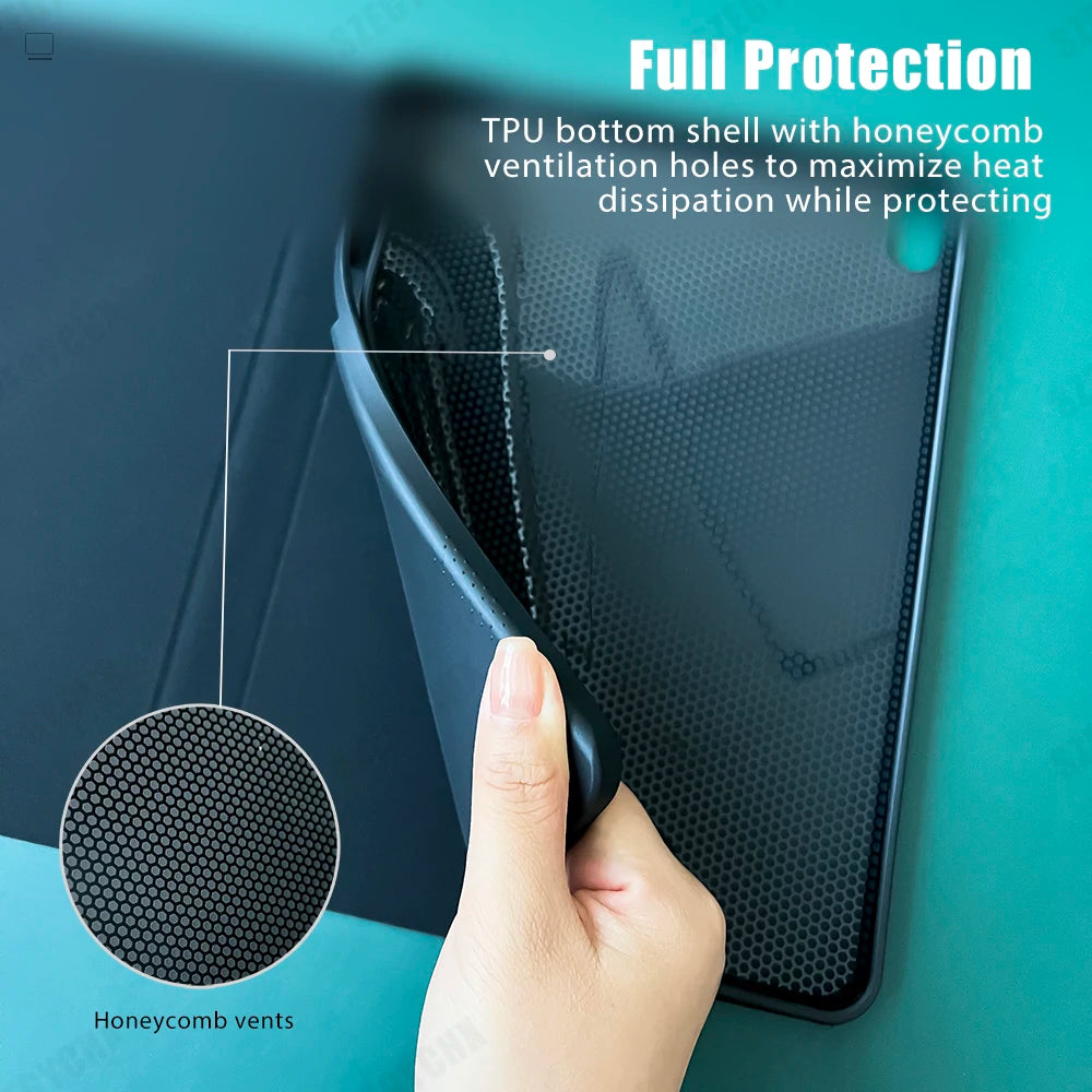 iPad Keyboard Case with Wireless Mouse – Magic Keyboard Cover for iPad 9th/10th Gen, 7th/8th, Pro 11 M4, Air M3/5/4