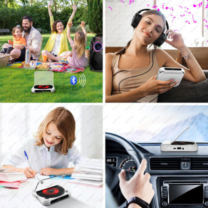 KC-918 CD Player Portable Bluetooth Music Player CD Runner Dustproof Cover 6 Modes A-B Repeat Timer With Remote Control
