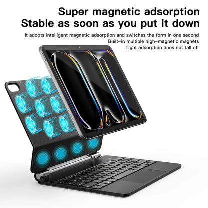 Magic Keyboard Case for iPad Air 4/5/6/7 – Smart Cover with Keyboard for iPad Pro 11” 2018–2022
