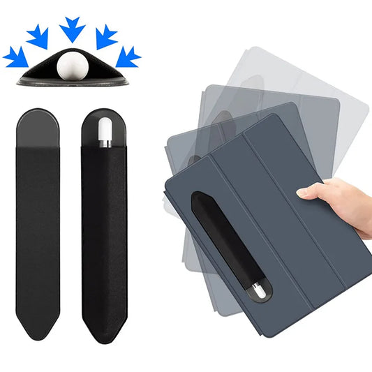 4-in-1 Pack Universal Stylus Holder – Self Adhesive Pencil Sleeve Pouch for Apple Pencil 1 & 2, iPad Pen Case