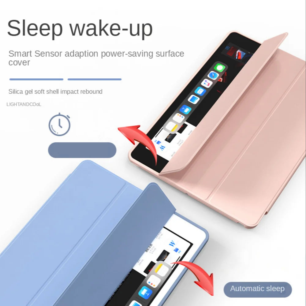 iPad Case with Pencil Holder – Compatible with iPad Air 5 (2022), Pro 11 (2024), 6th–10th Gen, 9.7/10.2/10.5 Inch