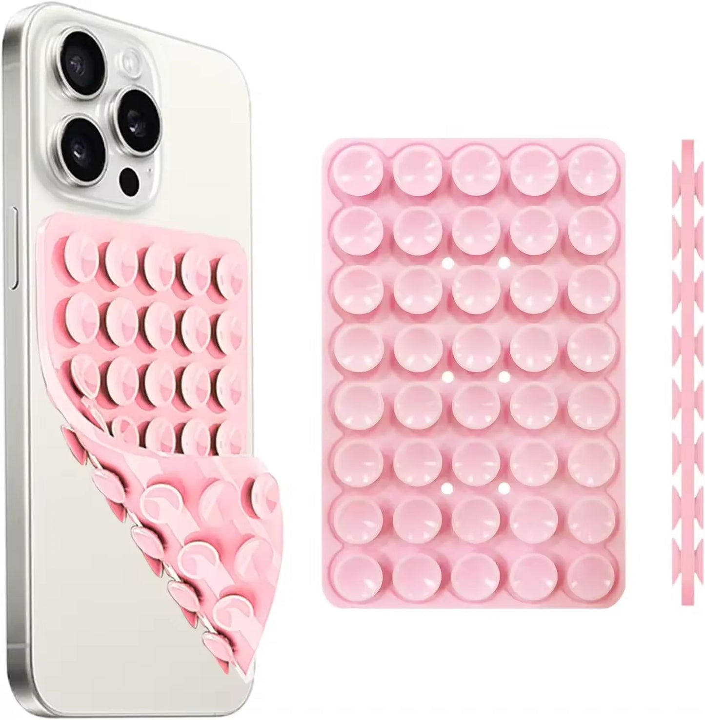 Silicone Suction Cup Phone Case – Double Sided Hands-Free Strong Grip Mount for iPhone & Android