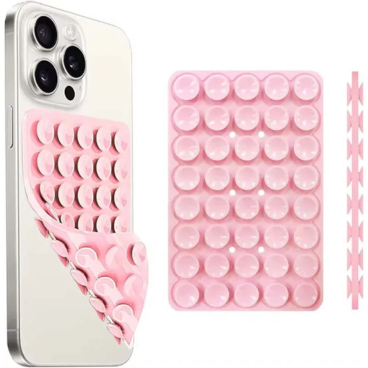 Silicone Suction Cup Phone Case – Double Sided Hands-Free Strong Grip Mount for iPhone & Android