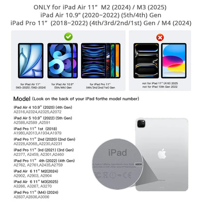 Magic Keyboard Case for iPad Air 4/5/6/7 – Smart Cover with Keyboard for iPad Pro 11” 2018–2022