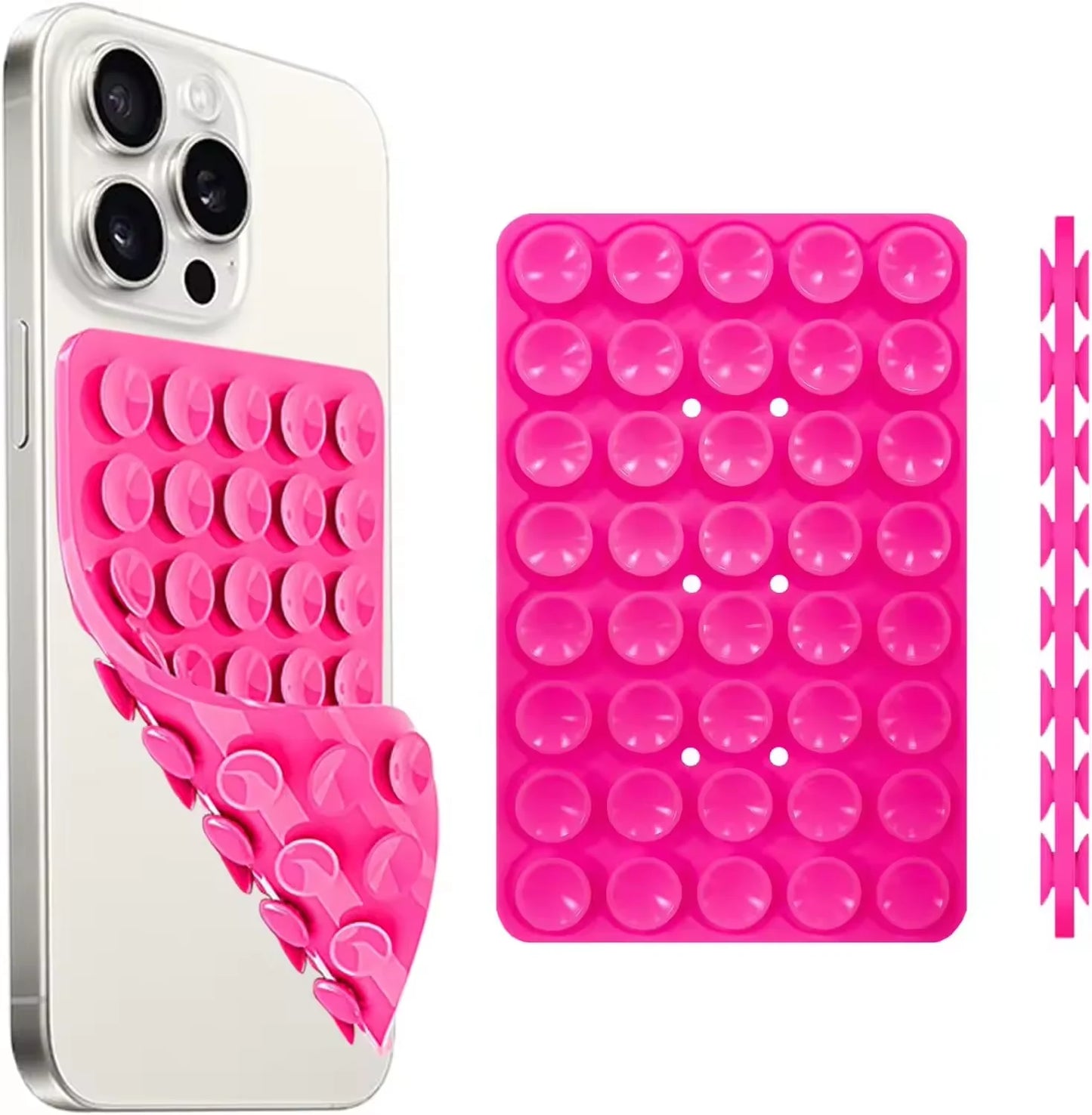 Silicone Suction Cup Phone Case – Double Sided Hands-Free Strong Grip Mount for iPhone & Android