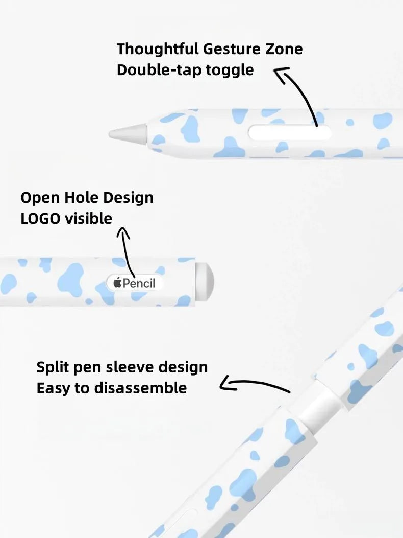 Apple Pencil 2nd Gen / Pencil Pro / USB-C Stylus Case – Soft Silicone Protective Cover, Shockproof Non-Slip