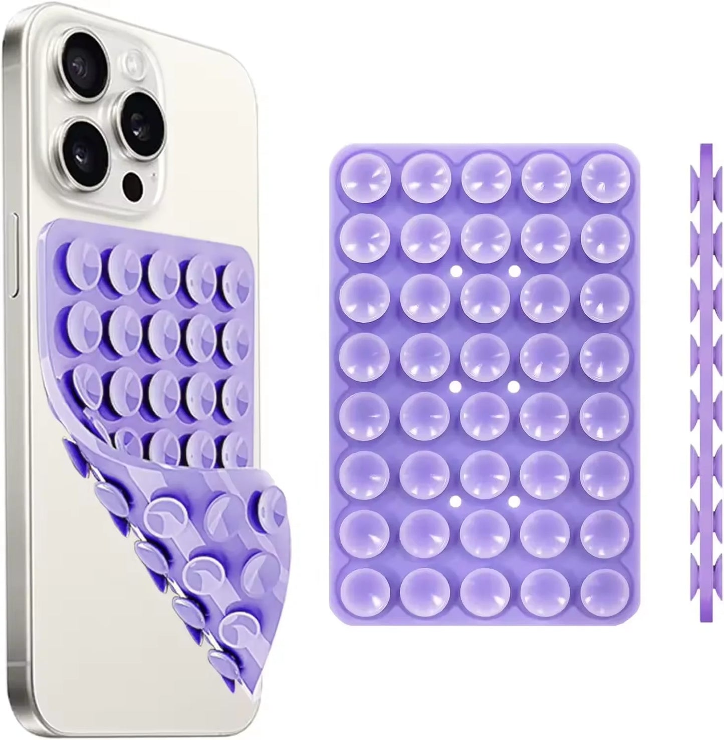 Silicone Suction Cup Phone Case – Double Sided Hands-Free Strong Grip Mount for iPhone & Android