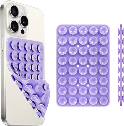 Silicone Suction Cup Phone Case – Double Sided Hands-Free Strong Grip Mount for iPhone & Android