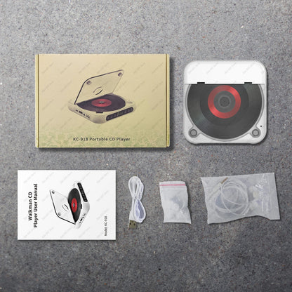 KC-918 CD Player Portable Bluetooth Music Player CD Runner Dustproof Cover 6 Modes A-B Repeat Timer With Remote Control