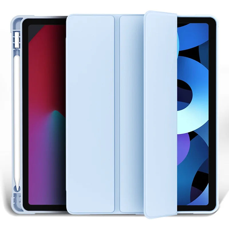 iPad Case with Pencil Holder – Compatible with iPad Air 5 (2022), Pro 11 (2024), 6th–10th Gen, 9.7/10.2/10.5 Inch