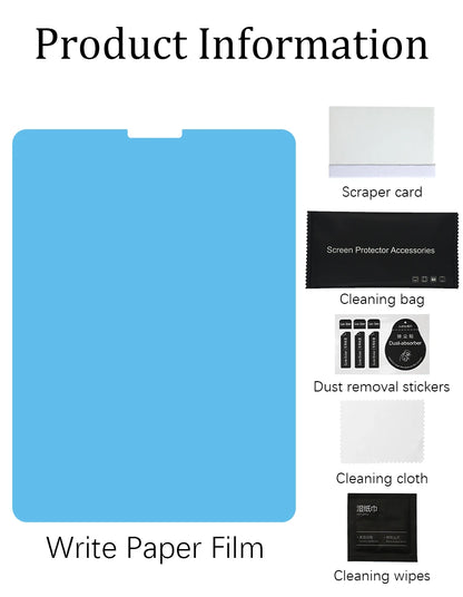 Matte Screen Protector for iPad Air 5/4/3/2 & Pro 11/12.9 – Paperlike Film for Writing & Drawing