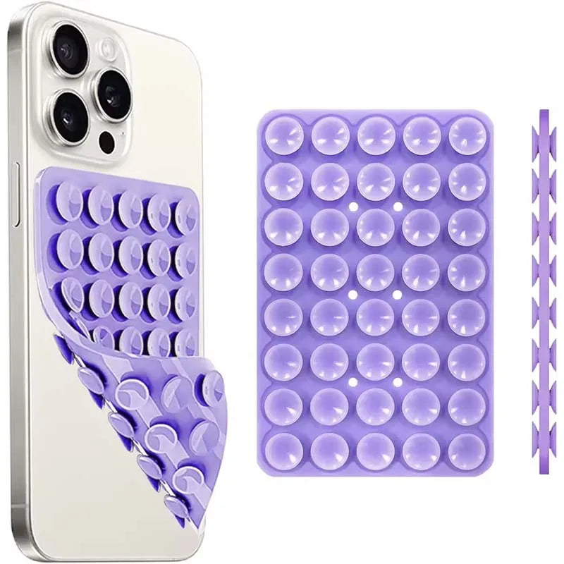 Silicone Suction Cup Phone Case – Double Sided Hands-Free Strong Grip Mount for iPhone & Android