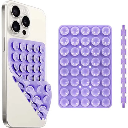 Silicone Suction Cup Phone Case – Double Sided Hands-Free Strong Grip Mount for iPhone & Android