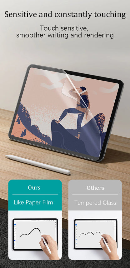 Matte Screen Protector for iPad Air 5/4/3/2 & Pro 11/12.9 – Paperlike Film for Writing & Drawing