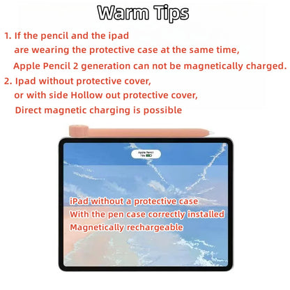 Apple Pencil 2nd Gen / Pencil Pro / USB-C Stylus Case – Soft Silicone Protective Cover, Shockproof Non-Slip