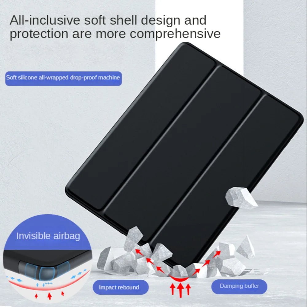 iPad Case with Pencil Holder – Compatible with iPad Air 5 (2022), Pro 11 (2024), 6th–10th Gen, 9.7/10.2/10.5 Inch