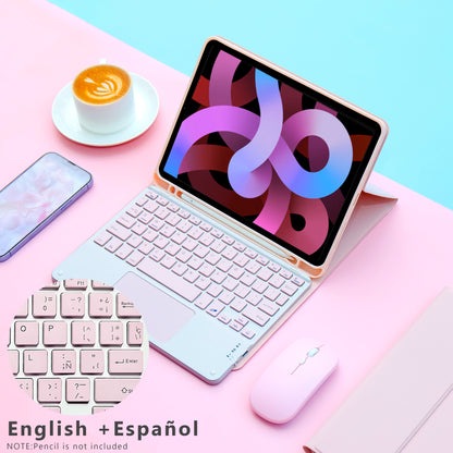 iPad Keyboard Case with Wireless Mouse – Magic Keyboard Cover for iPad 9th/10th Gen, 7th/8th, Pro 11 M4, Air M3/5/4