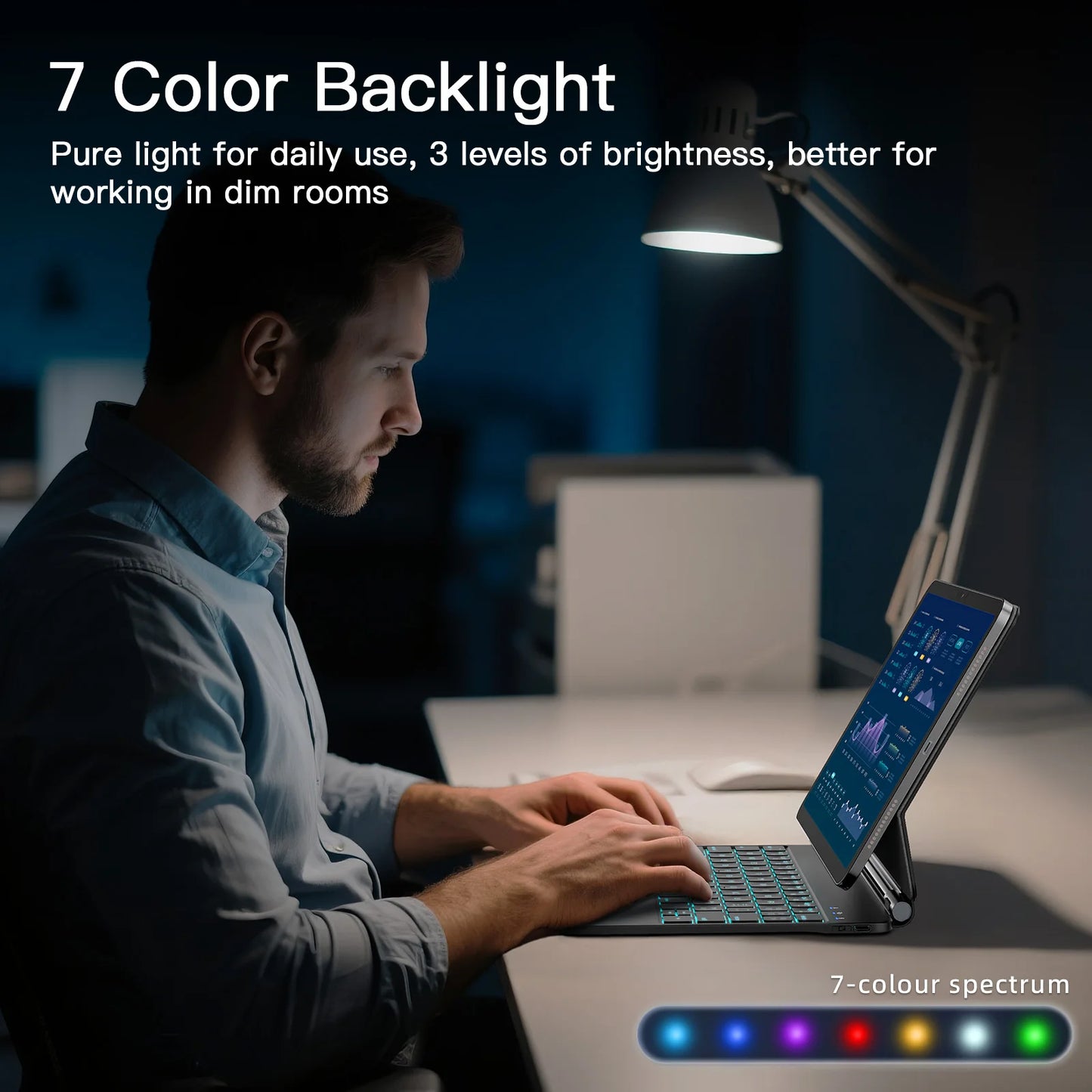 Magic Keyboard Case for iPad Air 4/5/6/7 – Smart Cover with Keyboard for iPad Pro 11” 2018–2022