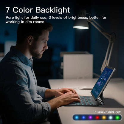 Magic Keyboard Case for iPad Air 4/5/6/7 – Smart Cover with Keyboard for iPad Pro 11” 2018–2022