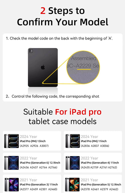 iPad Case – Protective Cover for iPad 10th Gen, Air 11/13 M2, Pro 11/13 M4, Mini 6/7, 7th–9th Gen