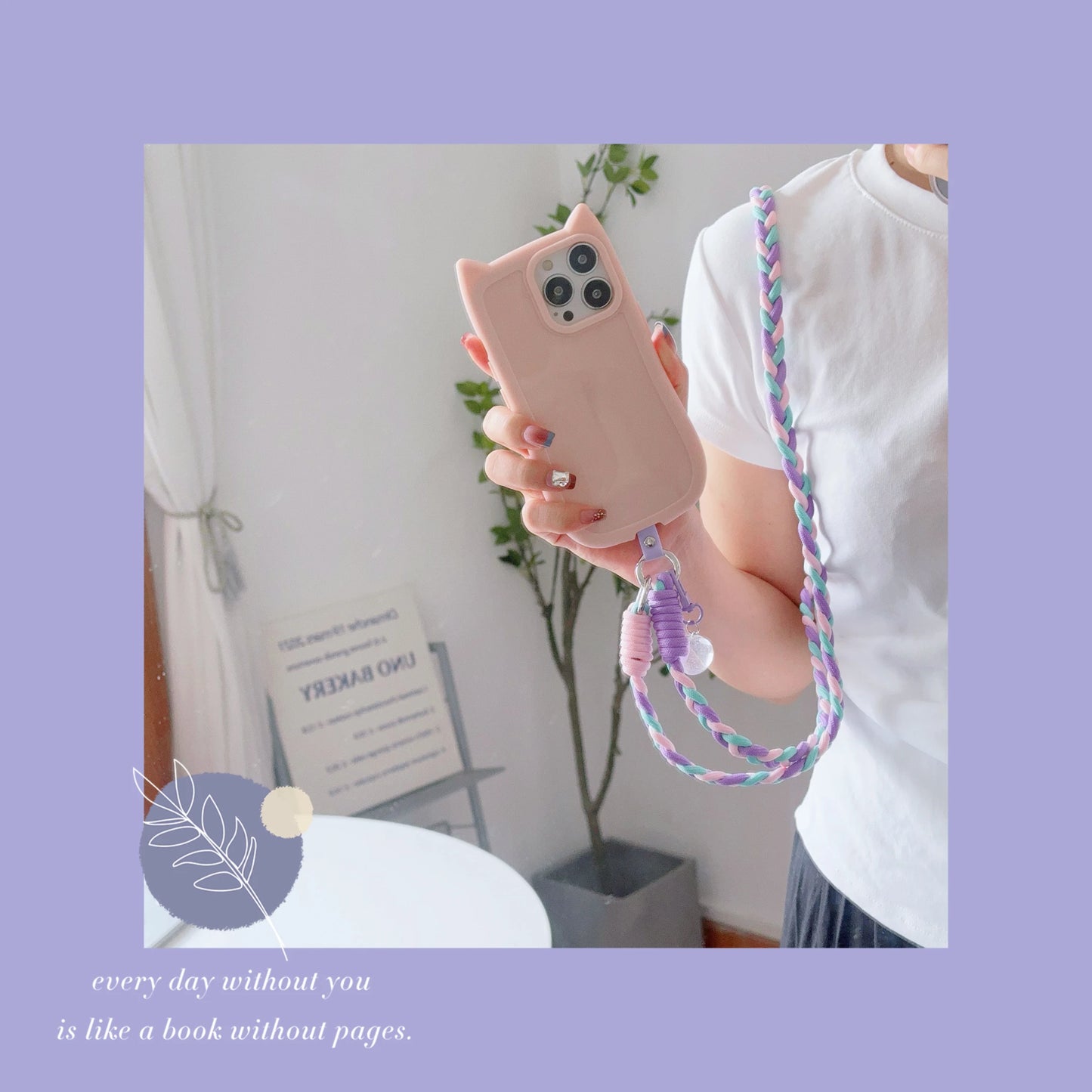 Creative Cartoon Universal Phone Lanyard - Long Crossbody Rope with Cartoon Decorative Pendant, Accessory